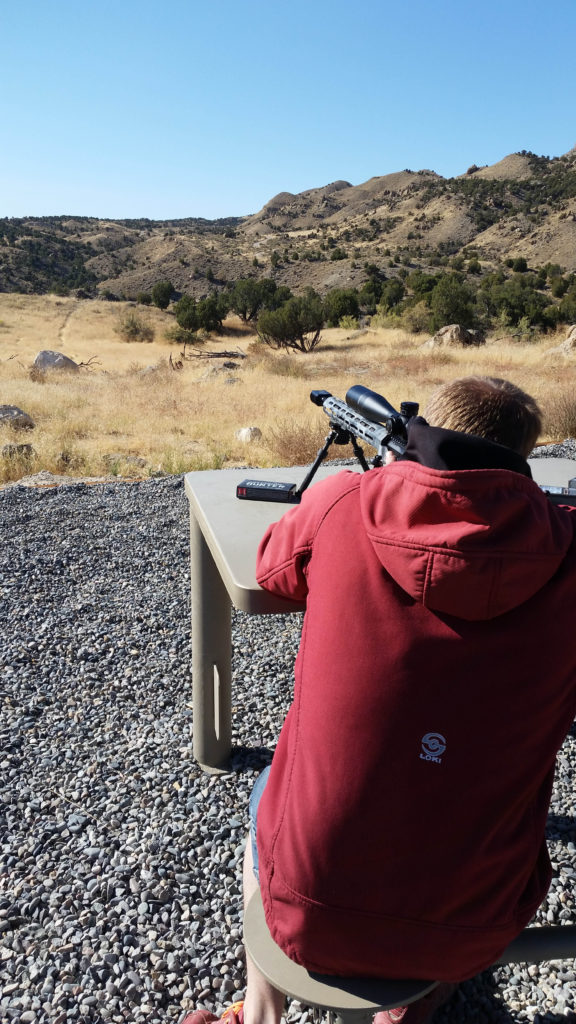 Shooter at an LRP Bench